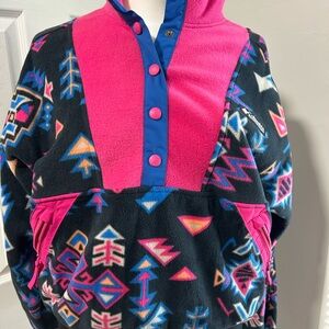 Columbia Women's Jacket - Pink and Black Patterned